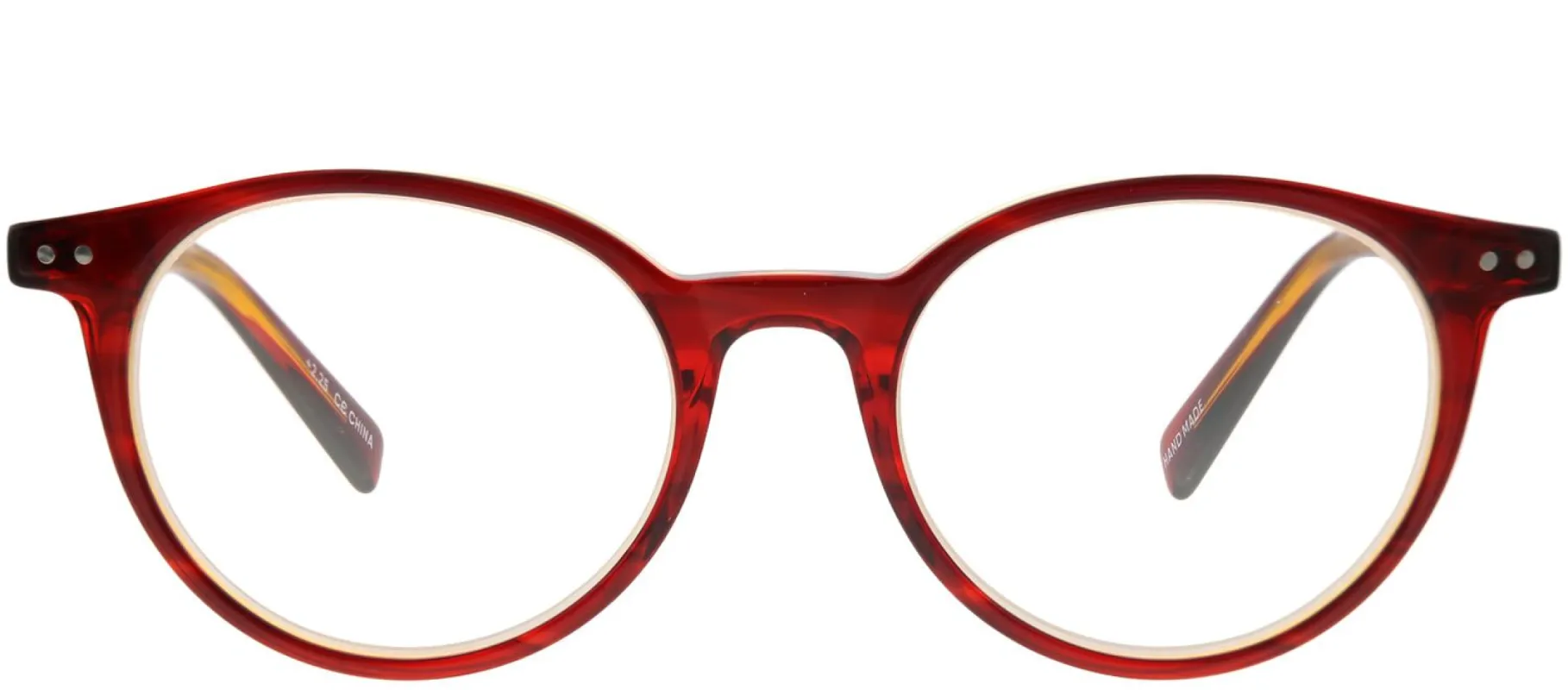 Eyebobs EB 2419 77 Round Plastic Burgundy/ Red Reading Glasses made by Gaffos
