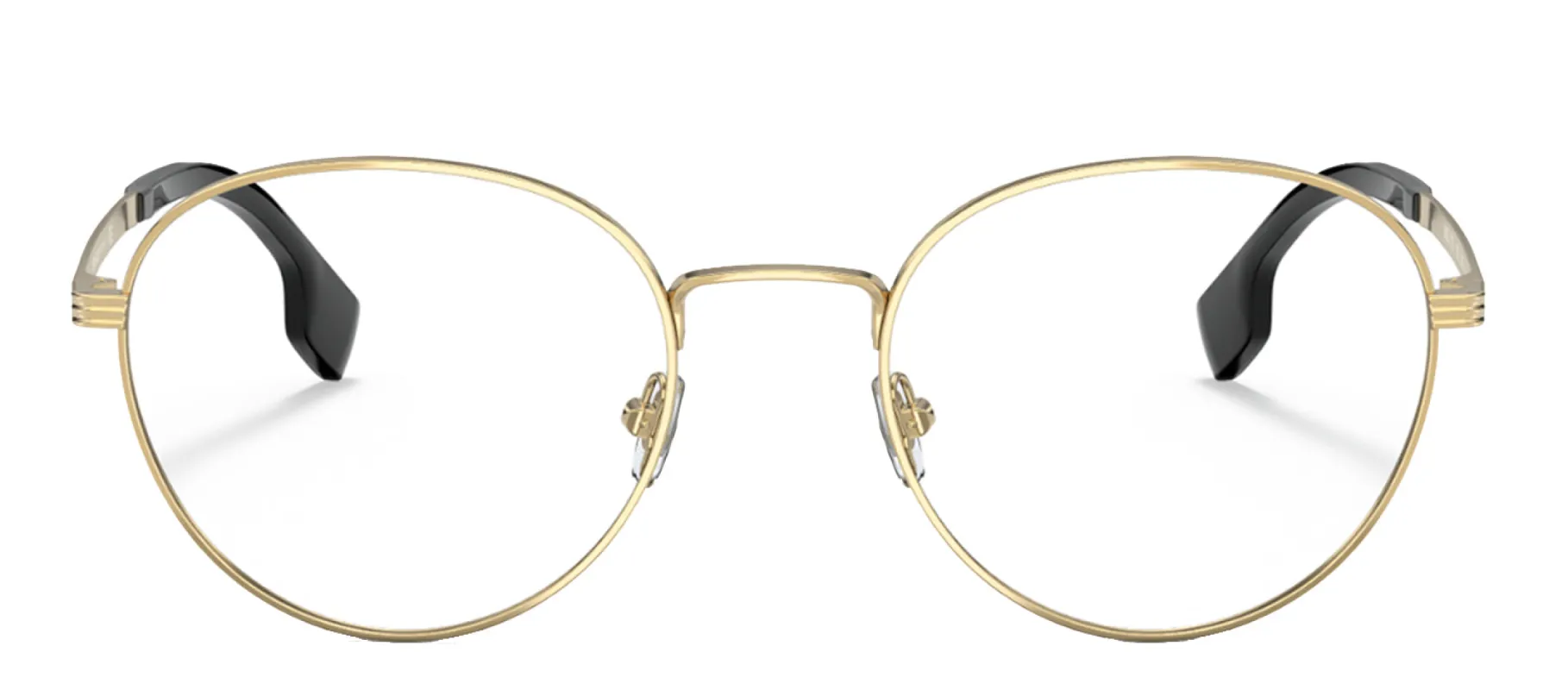 Versace VE 1279 1002 Round Metal Gold Eyeglasses with Logo Stamped Demo Lenses sold by Gaffos