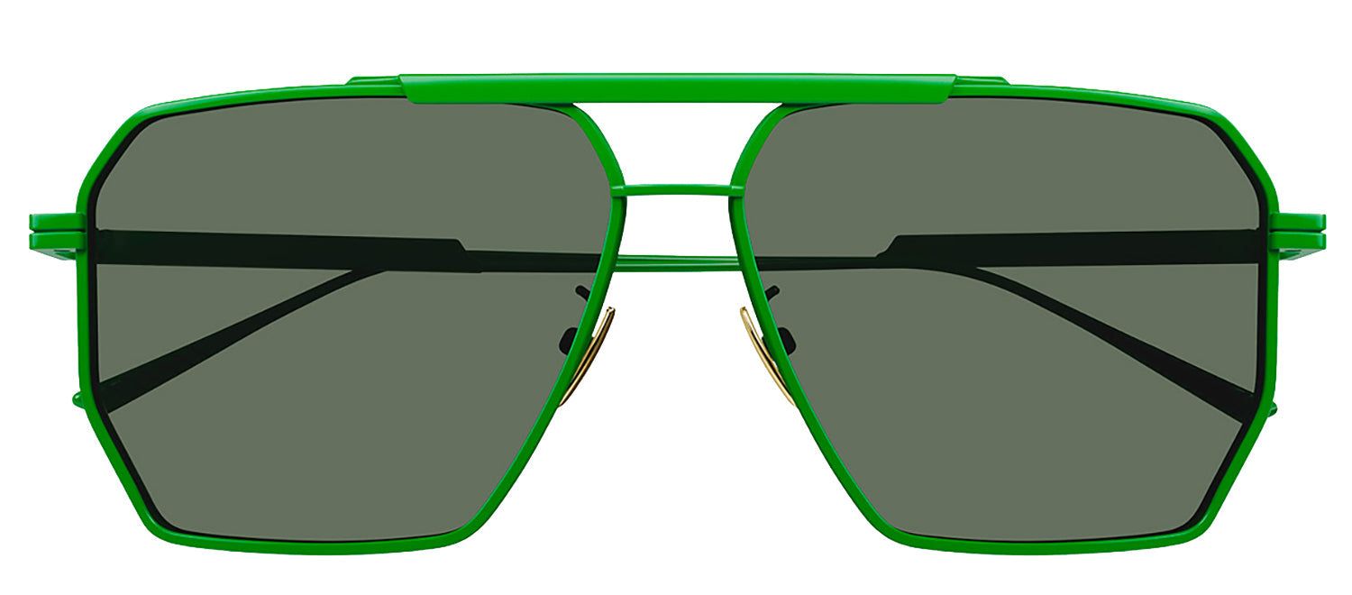 Bottega Veneta MINIMALIST BV 1012S 006 Geometric Metal Green Sunglasses with Green Lens sold by Gaffos