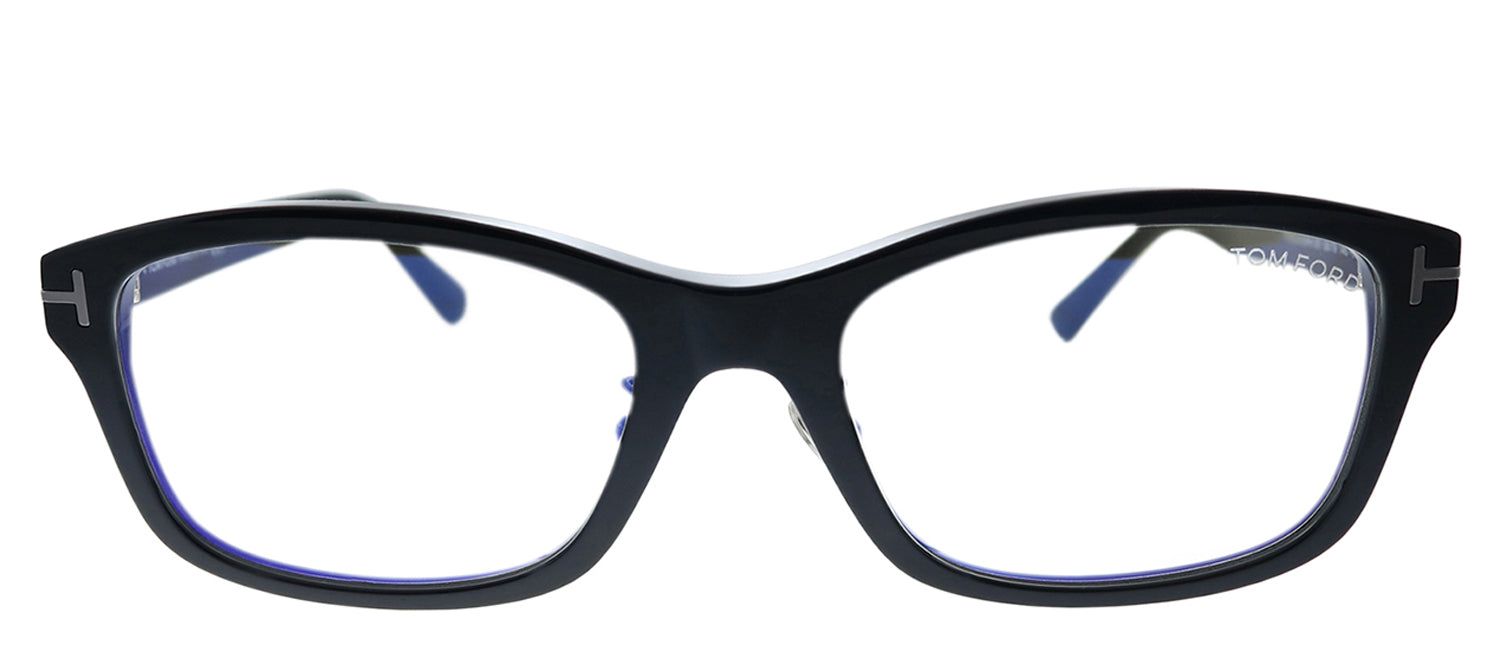 Tom Ford FT 5724-DBN 001 Black Rectangle Plastic Eyeglasses with Demo Lens sold by Gaffos
