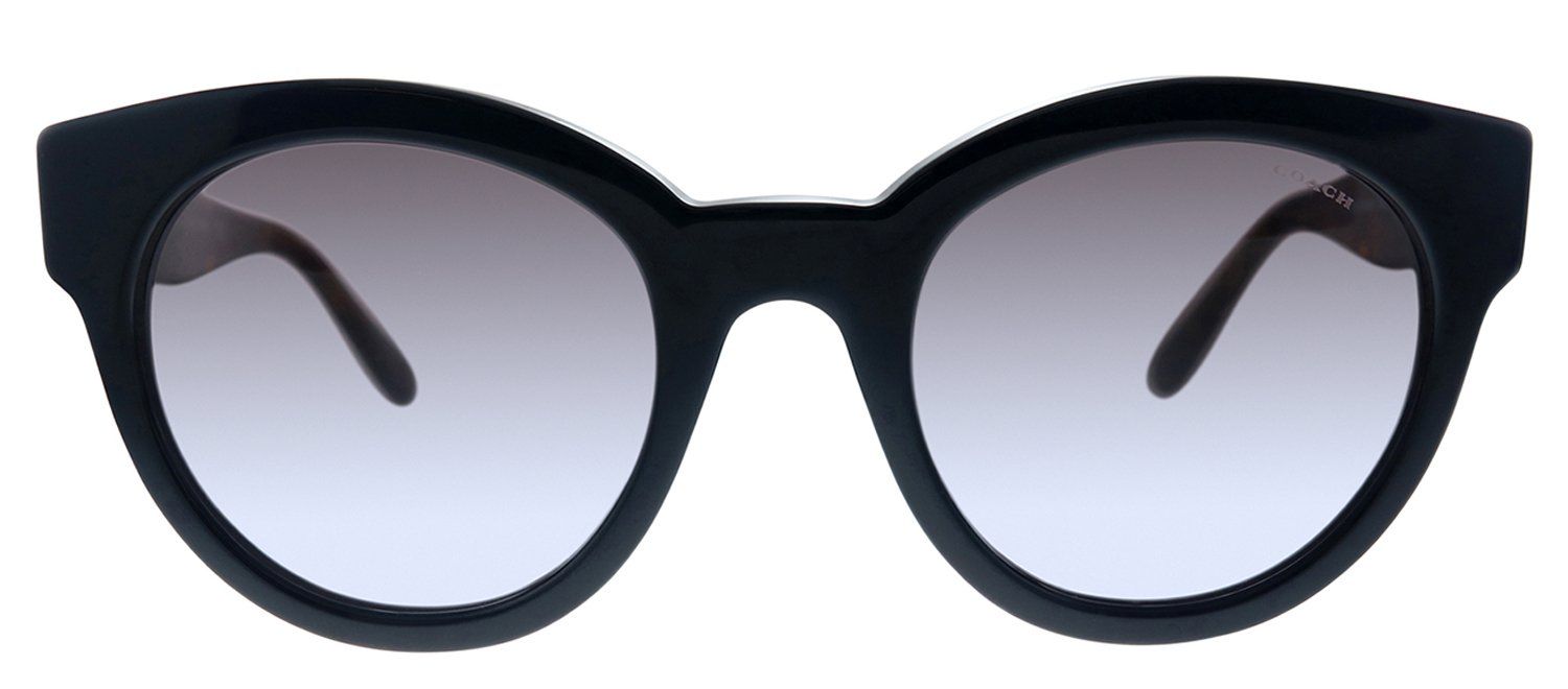 Coach HC 8265 500211 Oval Plastic Black Sunglasses with Grey Gradient Lens sold by Gaffos