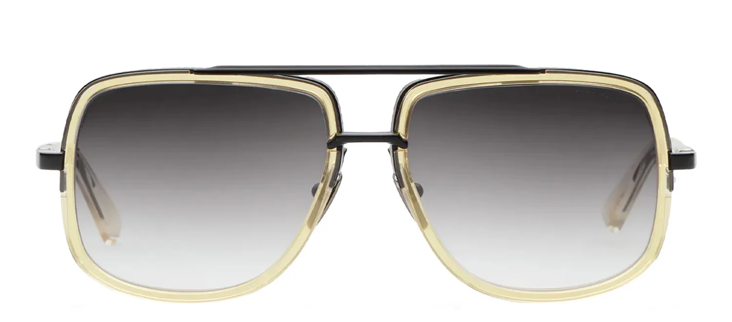 Dita DT DRX-2030 W-CLR-BLK Aviator Metal Black Sunglasses with Grey Gradient Lens sold by Gaffos