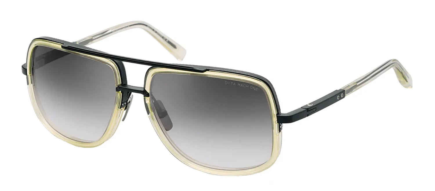 Dita DT DRX-2030 W-CLR-BLK Aviator Metal Black Sunglasses with Grey Gradient Lens sold by Gaffos product image thumbnail 2