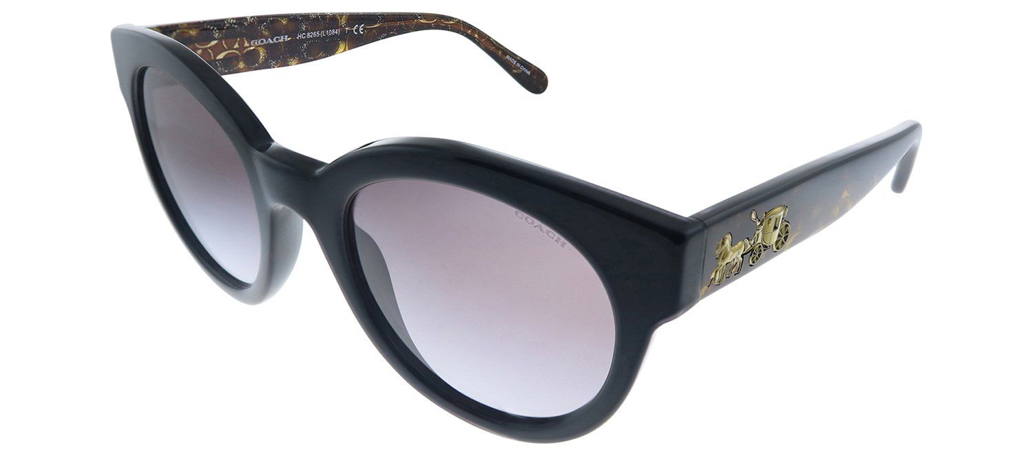 Coach HC 8265 500211 Oval Plastic Black Sunglasses with Grey Gradient Lens sold by Gaffos product image thumbnail 2