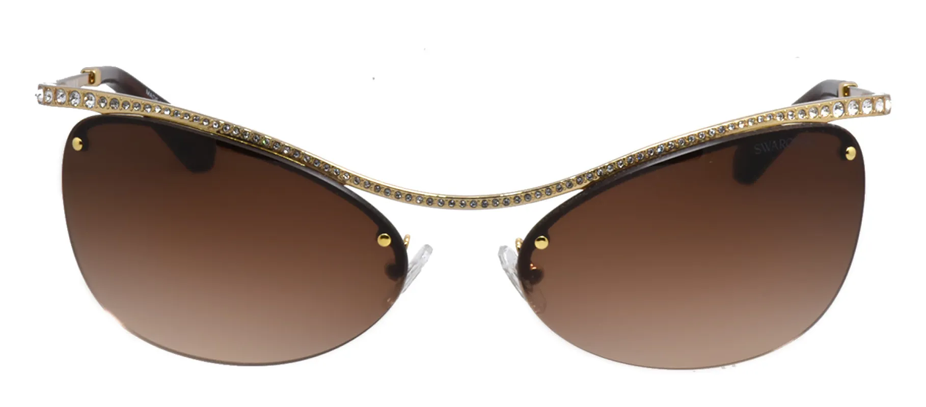 Swarovski SK 7018 400474 Irregular Metal Gold Sunglasses with Brown Gradient Lens sold by Gaffos
