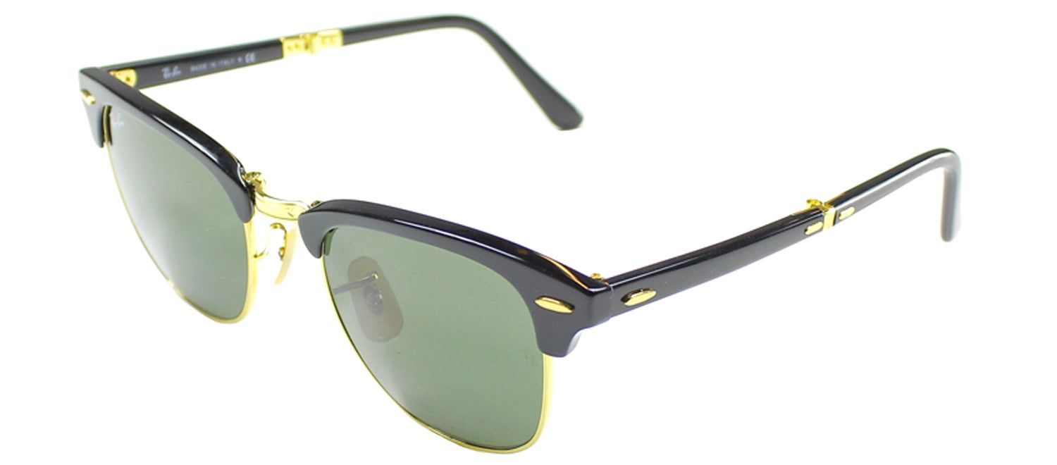 Ray-Ban RB 2176 901 Clubmaster Plastic Black Sunglasses with Green Lens sold by Gaffos product image thumbnail 2