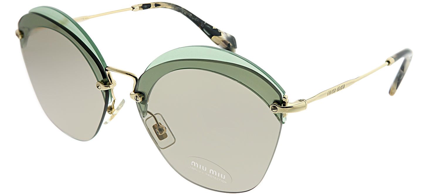 Miu Miu MU 53SS VX15J263 Fashion Metal Green Sunglasses with Brown Lens sold by Gaffos product image thumbnail 2