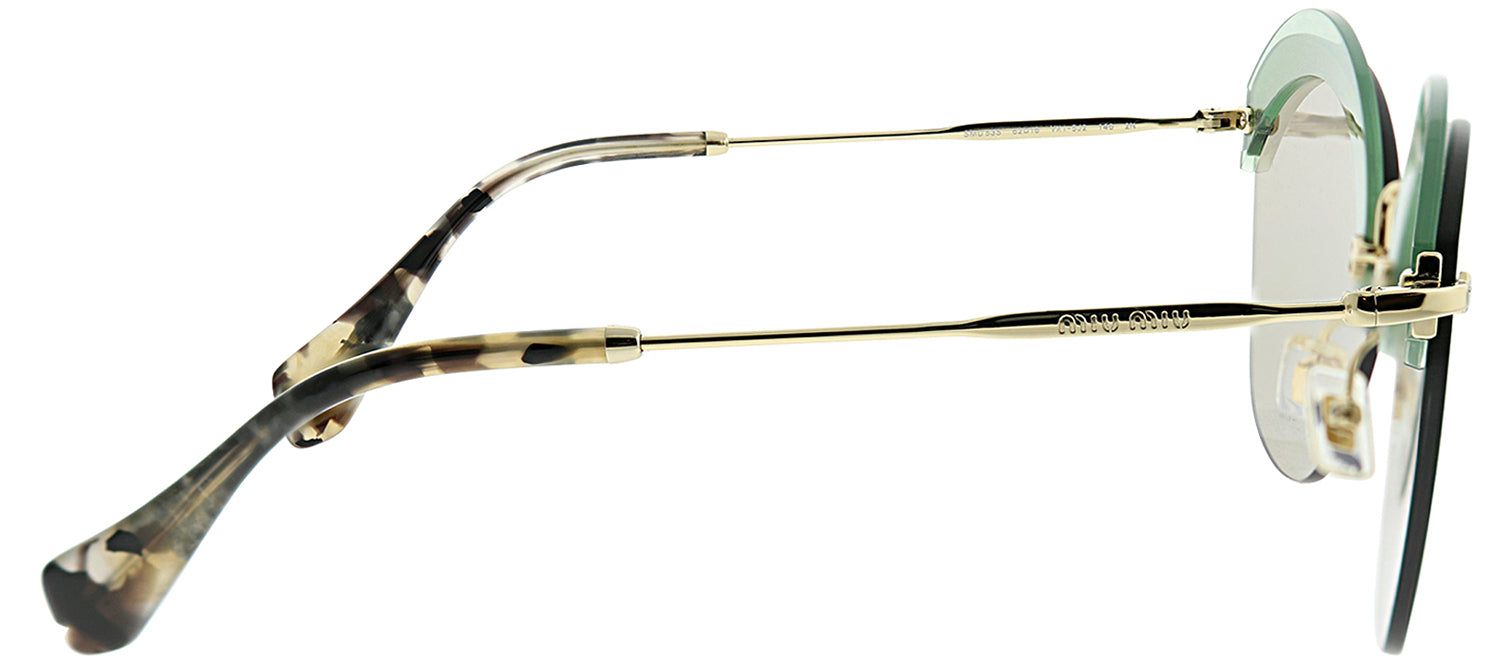 Miu Miu MU 53SS VX15J263 Fashion Metal Green Sunglasses with Brown Lens sold by Gaffos product image thumbnail 3