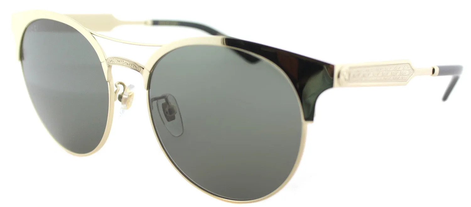 Gucci GG 0075S 003 Round Metal Gold Sunglasses with Green Lens sold by Gaffos product image thumbnail 2