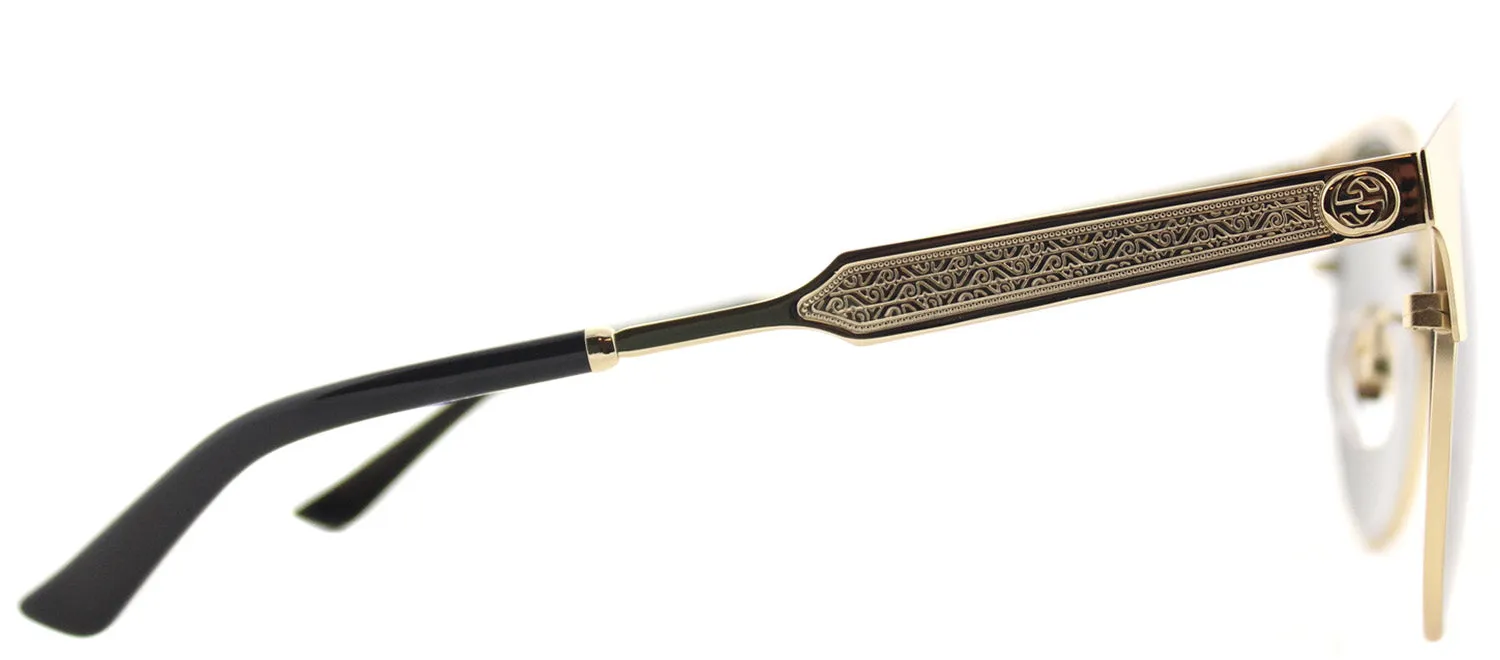 Gucci GG 0075S 003 Round Metal Gold Sunglasses with Green Lens sold by Gaffos product image thumbnail 3