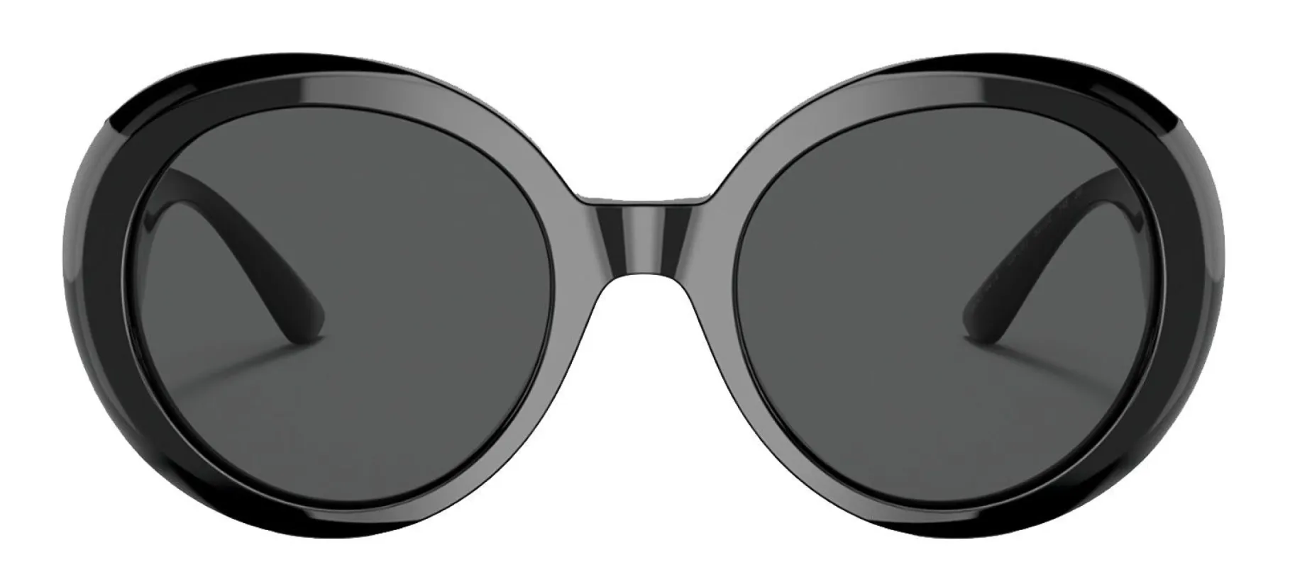 Versace VE 4414 GB1/87 Round Plastic Black Sunglasses with Grey Lens sold by Gaffos
