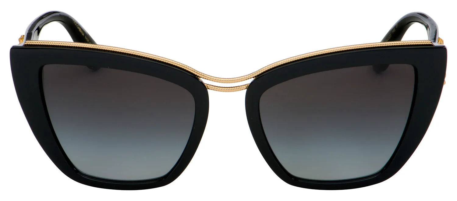 Dolce & Gabbana DG 6144 501/8G Cat-Eye Plastic Black Sunglasses with Grey Gradient Lens sold by Gaffos