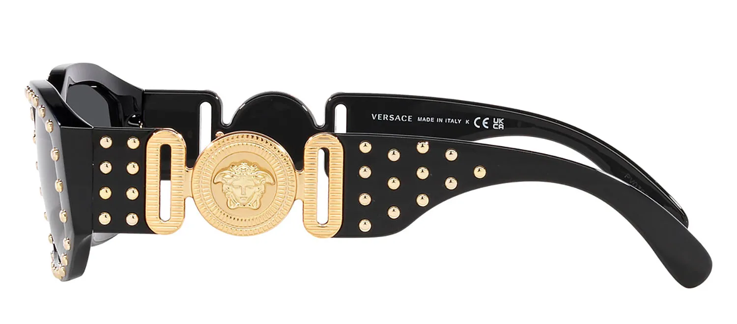 Versace VE 4361 539787 Geometric Plastic Black Sunglasses with Grey Lens sold by Gaffos product image thumbnail 3