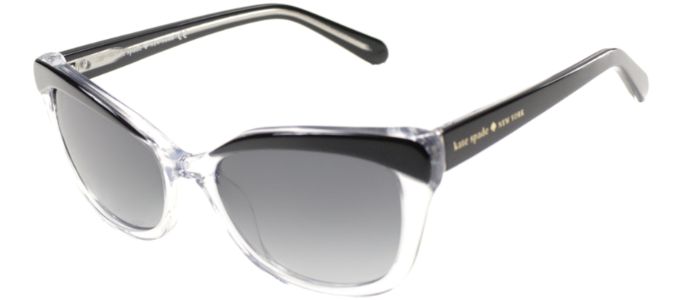 Kate Spade KS Amara KAX Cat-Eye Plastic Black Sunglasses with Grey Gradient Lens sold by Gaffos