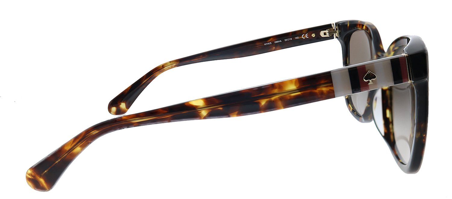 Kate Spade KS Kiya/S 086 Square Plastic Dark Havana Sunglasses with Brown Gradient Lens sold by Gaffos product image thumbnail 3