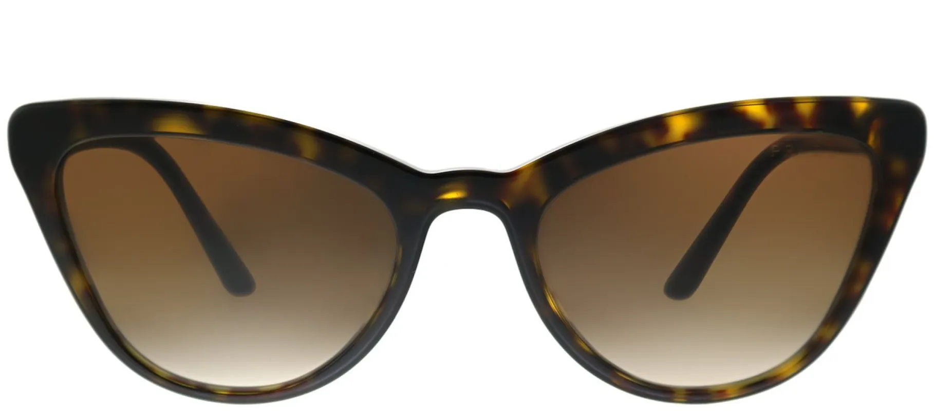 Prada Catwalk PR 01VS 2AU6S1 Cat-Eye Plastic Tortoise/ Havana Sunglasses with Brown Gradient Lens sold by Gaffos