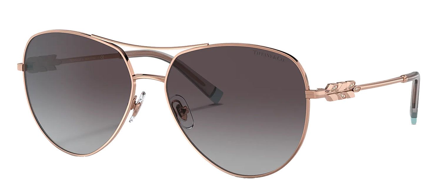 Tiffany & Co. TF 3083B 61703C Aviator Metal Gold Sunglasses with Grey Gradient Lens sold by Gaffos