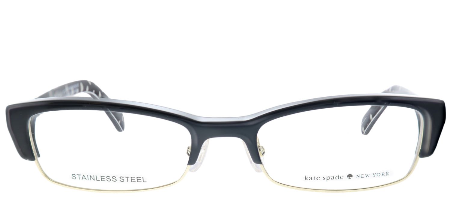 Kate Spade KS Joetta 807 Rectangle Plastic Black Eyeglasses with Demo Lens sold by Gaffos
