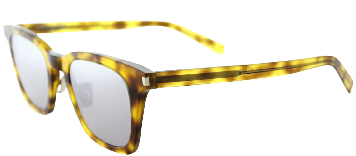 Saint Laurent SLIM SL 138 004 Square Acetate Tortoise/ Havana Sunglasses with Silver Mirror Lens sold by Gaffos product image thumbnail 2