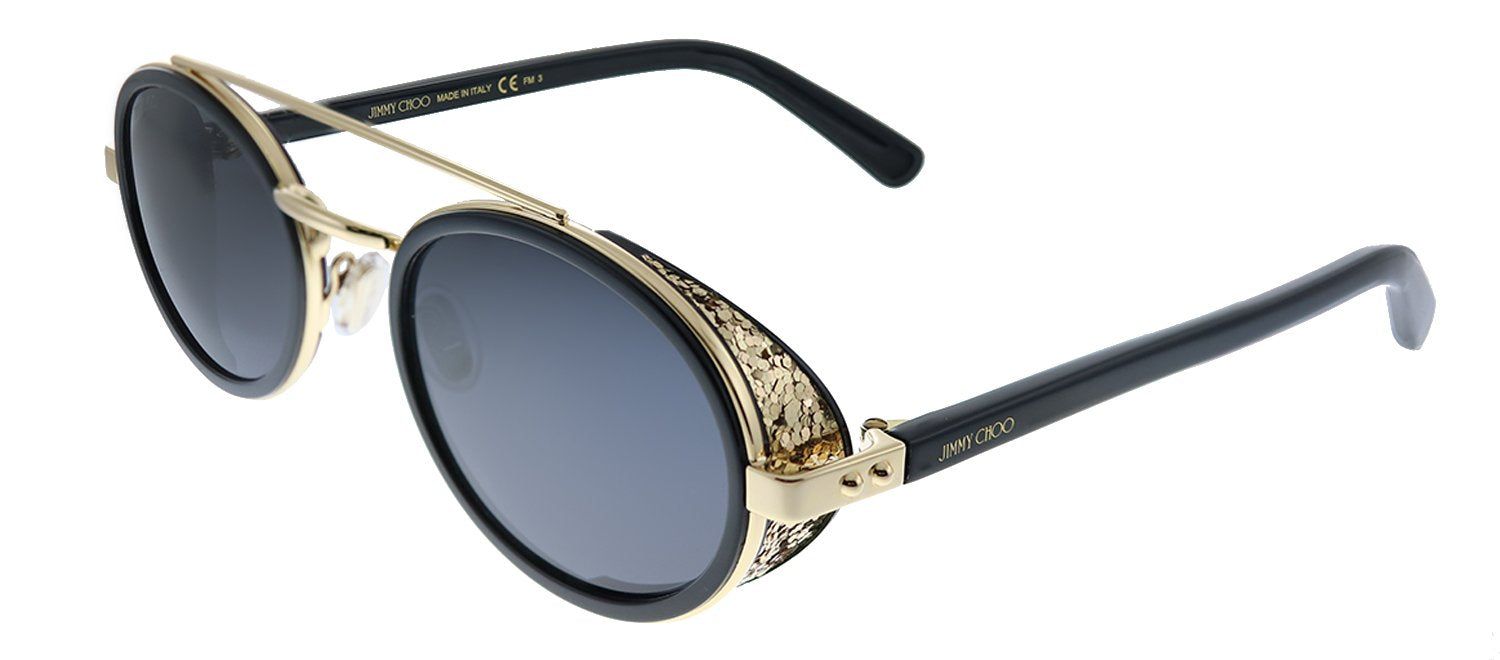 Jimmy Choo JC TONIE/S 2M2 IR Oval Plastic Black Sunglasses with Grey Lens sold by Gaffos product image thumbnail 2