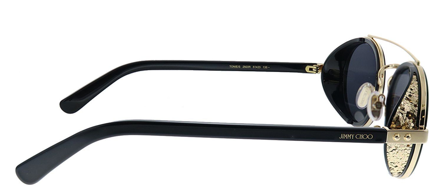 Jimmy Choo JC TONIE/S 2M2 IR Oval Plastic Black Sunglasses with Grey Lens sold by Gaffos product image thumbnail 3
