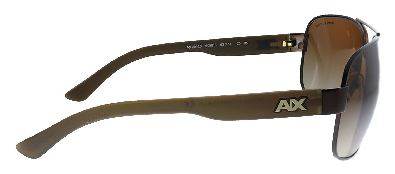 Armani Exchange AX 2012S 605813 Aviator Plastic Brown Sunglasses with Brown Gradient Lens sold by Gaffos product image thumbnail 3