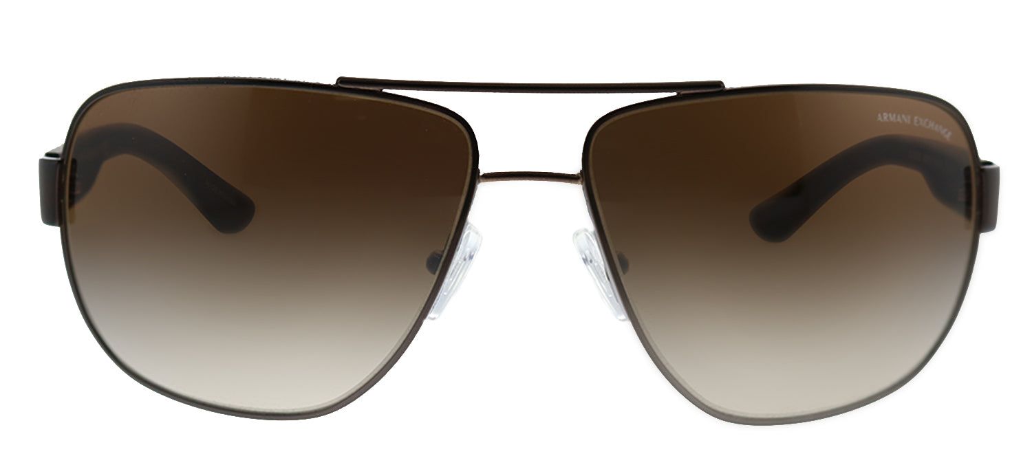 Armani Exchange AX 2012S 605813 Aviator Plastic Brown Sunglasses with Brown Gradient Lens sold by Gaffos