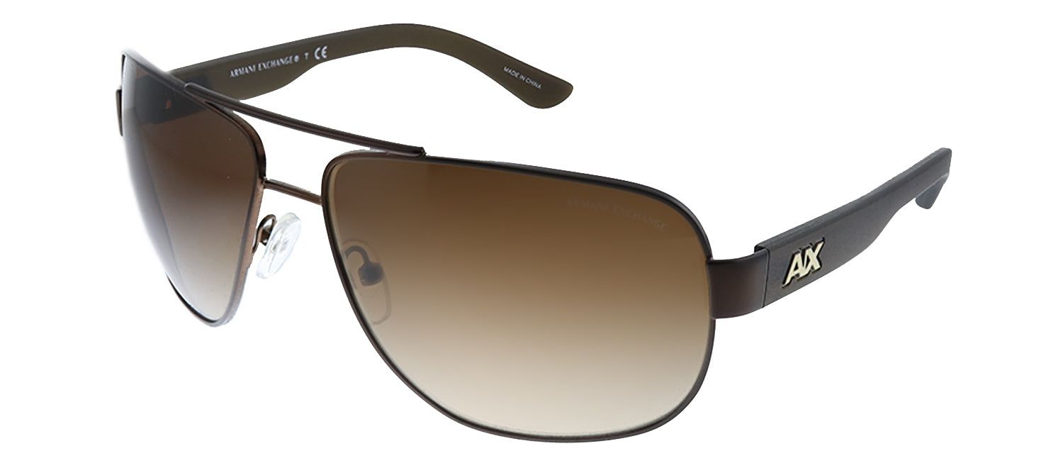 Armani Exchange AX 2012S 605813 Aviator Plastic Brown Sunglasses with Brown Gradient Lens sold by Gaffos product image thumbnail 2