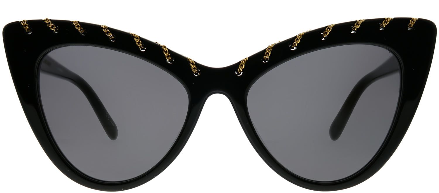 Stella McCartney SC 0163S 001 Cat-Eye Plastic Black Sunglasses with Grey Lens sold by Gaffos