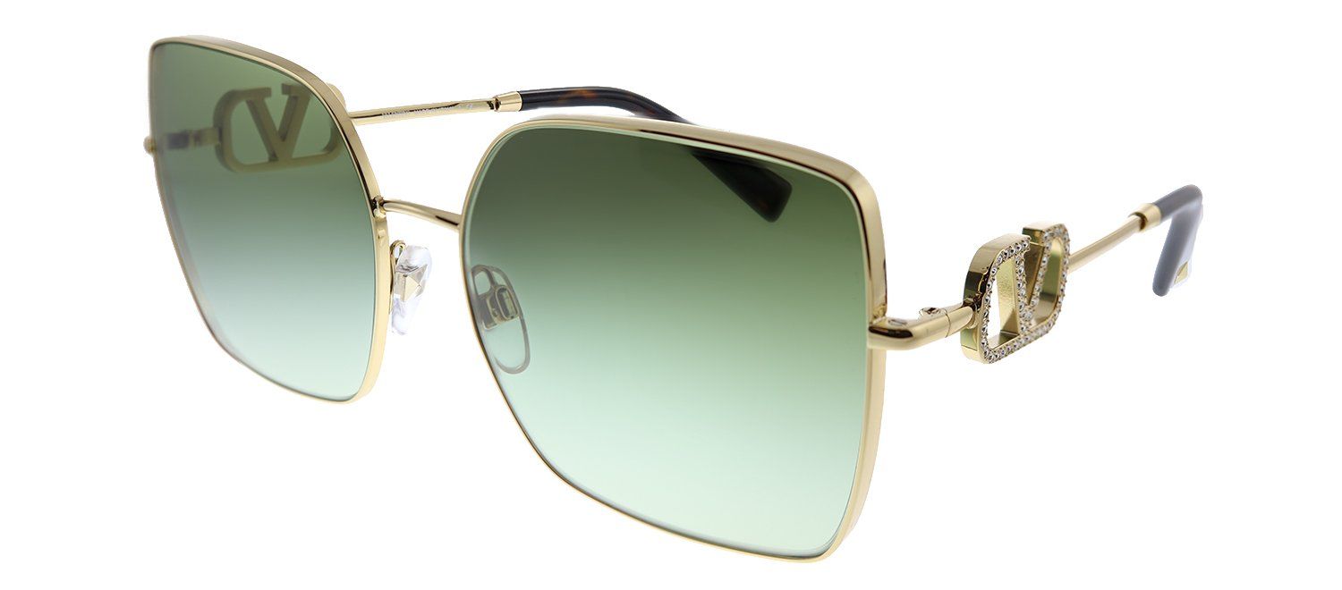 Valentino VA 2041 30028E Square Metal Gold Sunglasses with Green Gradient Lens sold by Gaffos product image thumbnail 2