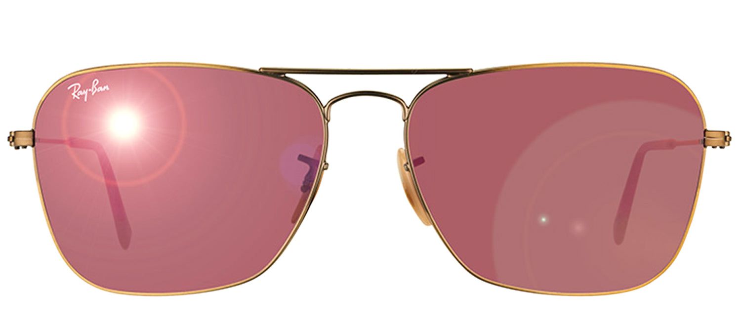 Ray-Ban RB 3136 167/2K Aviator Metal Black Sunglasses with Red Mirror Lens sold by Gaffos