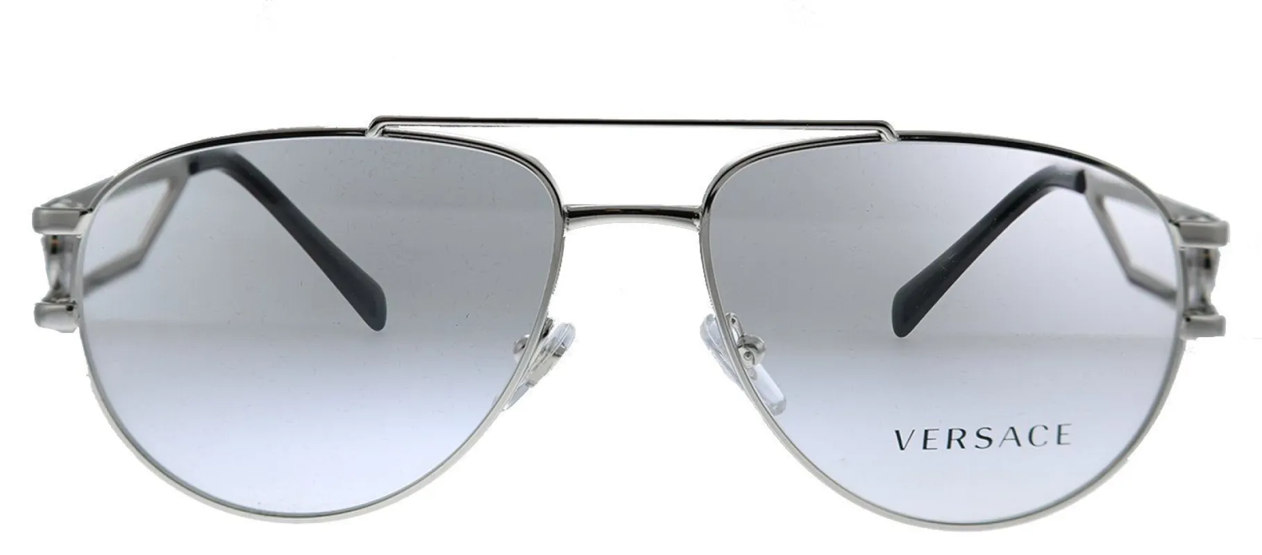 Versace VE 1269 1000 Aviator Metal Silver Eyeglasses with Demo Lens made by Versace
