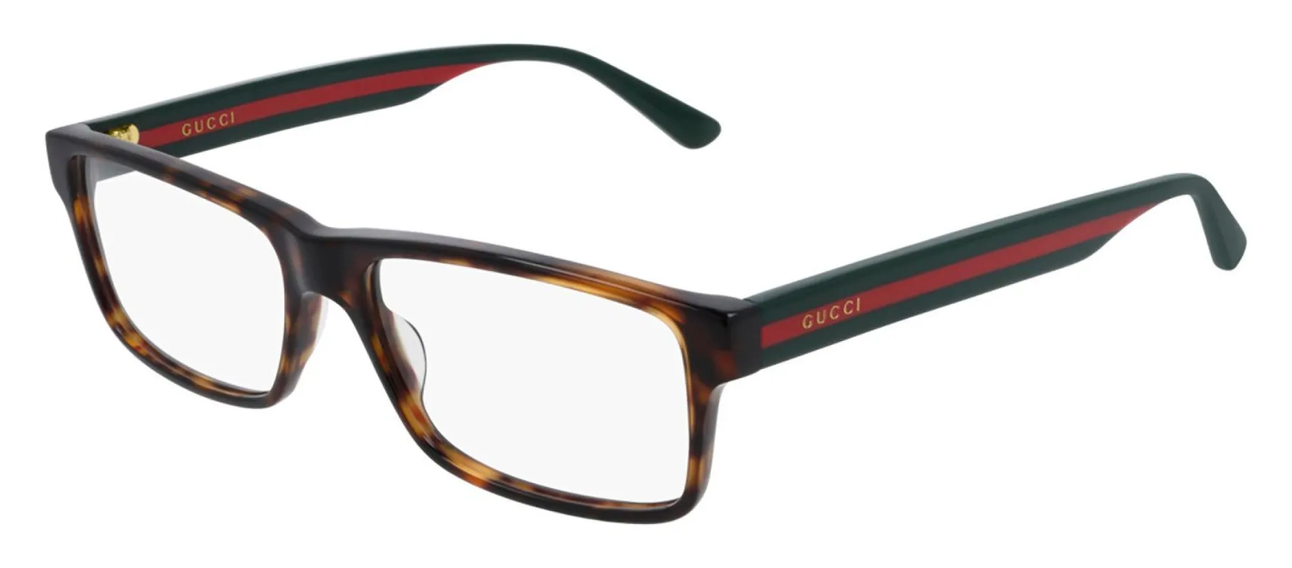 Gucci GG 0752O 002 Rectangle Acetate Havana Eyeglasses with Demo Lens sold by Gaffos