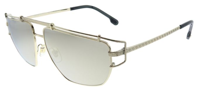 Versace VE 2202 12525A Geometric Metal Gold Sunglasses with Gold Mirror Lens sold by Gaffos