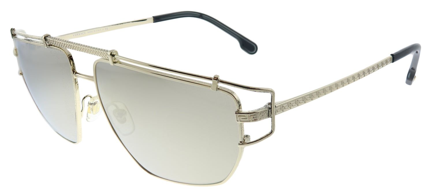 Versace VE 2202 12525A Geometric Metal Gold Sunglasses with Gold Mirror Lens sold by Gaffos product image thumbnail 2