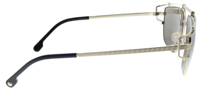 Versace VE 2202 12525A Geometric Metal Gold Sunglasses with Gold Mirror Lens sold by Gaffos