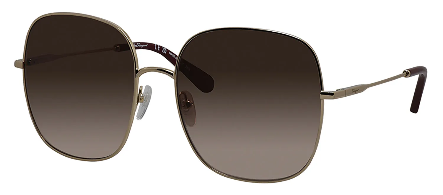 Salvatore Ferragamo SF 300S 703 Square Metal Brown Sunglasses with Brown Gradient Lens sold by Gaffos product image thumbnail 2