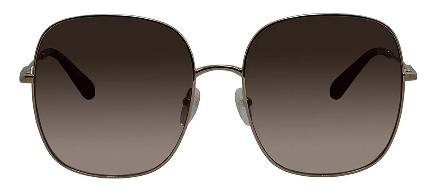 Salvatore Ferragamo SF 300S 703 Square Metal Brown Sunglasses with Brown Gradient Lens sold by Gaffos