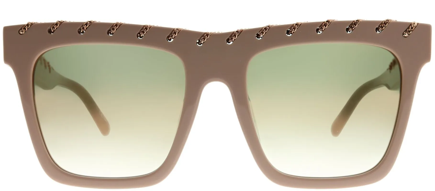 Stella McCartney Falabella SC 0128SA 004 Square Plastic Pink Sunglasses with Gold Mirror Gradient Lens sold by Gaffos
