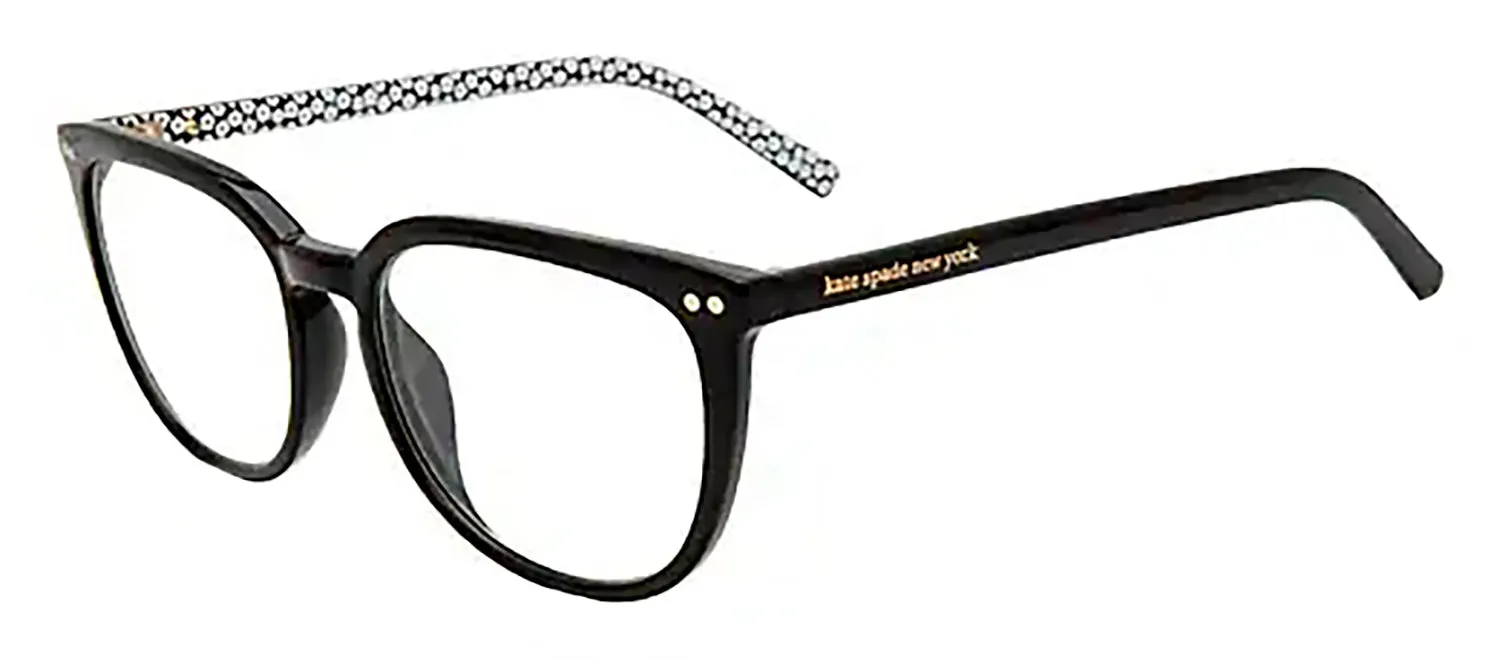 Kate Spade KS Albi/BB 807 Square Plastic Black Reading Glasses with Clear Blue Block Lens sold by Gaffos product image thumbnail 2