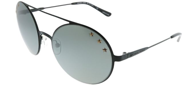 Michael Kors MK 1027 12026G Round Metal Black Sunglasses with Gunmetal Mirror Lens sold by Gaffos