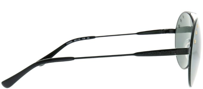 Michael Kors MK 1027 12026G Round Metal Black Sunglasses with Gunmetal Mirror Lens sold by Gaffos