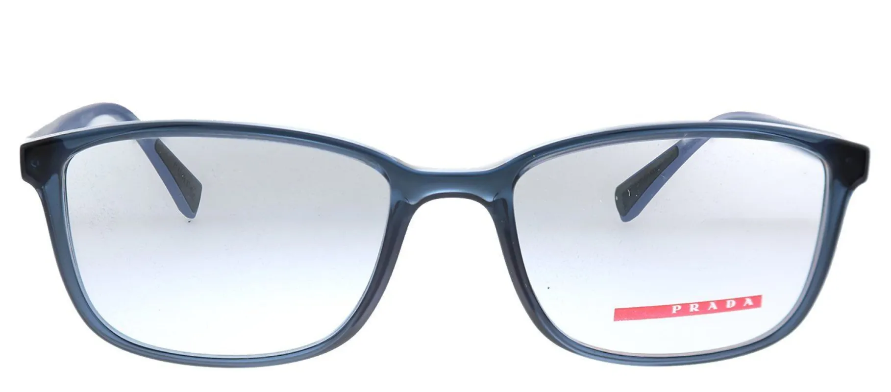 Prada Linea Rossa Lifestyle PS 04IV CZH1O1 Rectangle Plastic Blue Eyeglasses with Demo Lens made by Gaffos