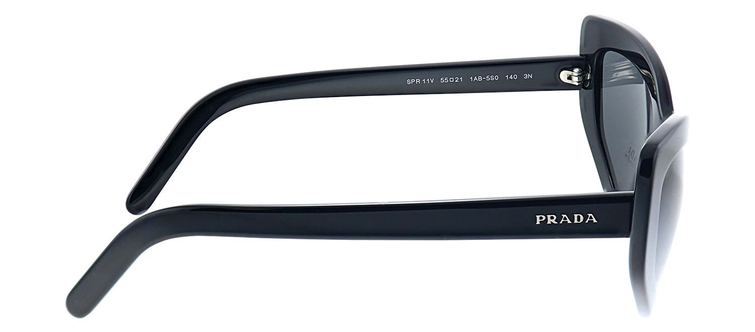 Prada PR 11VS 1AB5S0 Cat-Eye Plastic Black Sunglasses with Grey Lens sold by Gaffos product image thumbnail 3