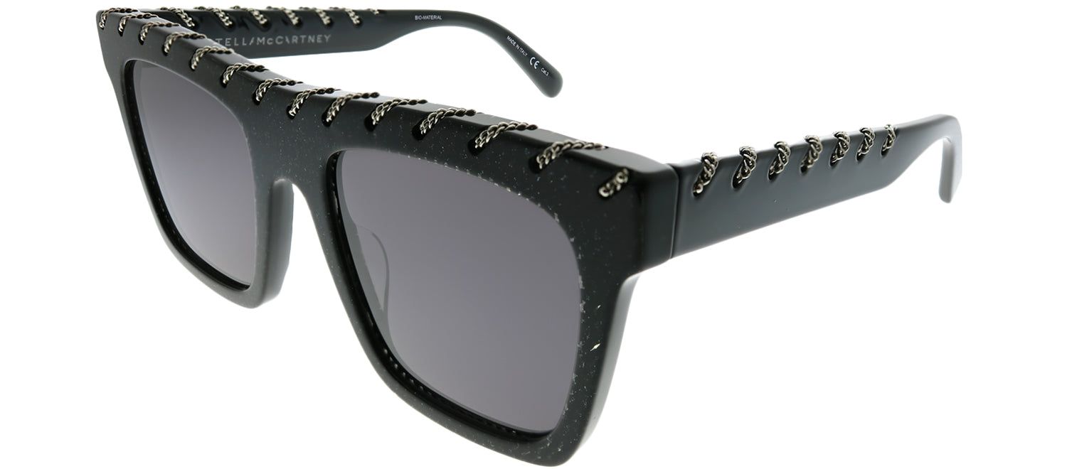 Stella McCartney SC 0128S 006 Square Plastic Black Sunglasses with Grey Lens sold by Gaffos product image thumbnail 2