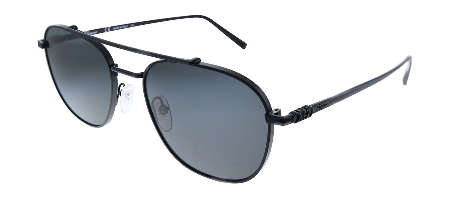 Salvatore Ferragamo SF 200S 002 Aviator Metal Black Sunglasses with Grey Lens sold by Gaffos product image thumbnail 2