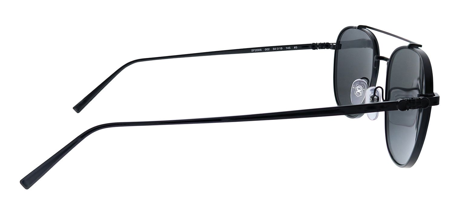 Salvatore Ferragamo SF 200S 002 Aviator Metal Black Sunglasses with Grey Lens sold by Gaffos product image thumbnail 3