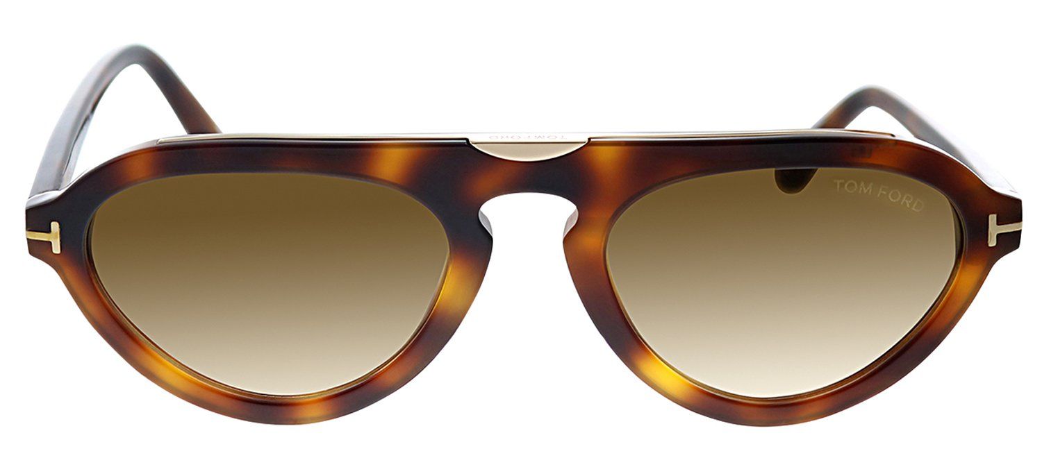 Tom Ford TF 737 53F Pilot Plastic Havana Sunglasses with Brown Gradient Lens sold by Gaffos