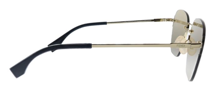 Fendi Men F is Fendi FF M0057/S J5G Square Metal Gold Sunglasses with Gold Mirror Lens sold by Gaffos