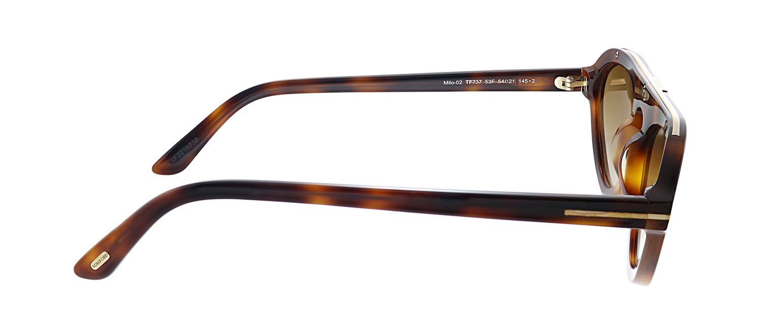 Tom Ford TF 737 53F Pilot Plastic Havana Sunglasses with Brown Gradient Lens sold by Gaffos product image thumbnail 3